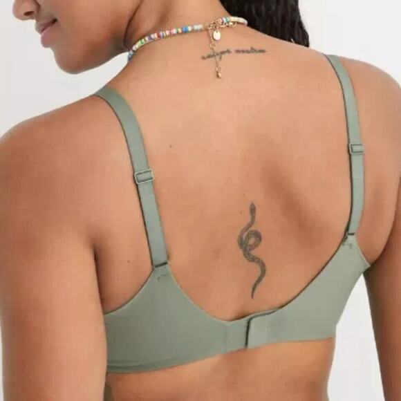 Smoothez By Aerie Women's Green Full Coverage Lightly Lined T-Shirt Bra Size 36D - Picture 2 of 7